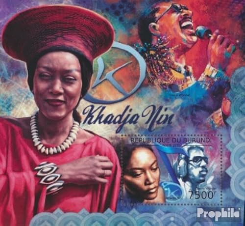 Prophila Collection Burundi Block 261 (kompl. Ausgabe) postfrisch ** MNH 2012 Khadja Nin (Briefmarken für Sammler) Musik/Tanz von Prophila Collection