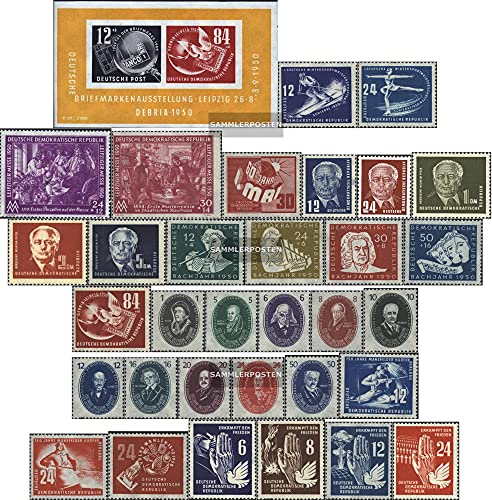Prophila Collection DDR 246-279 (kompl.Ausg.) Jahrgang 1950 komplett postfrisch ** MNH 1950 DEBRIA, Pieck, Sport u.a. (Briefmarken für Sammler) von Prophila Collection