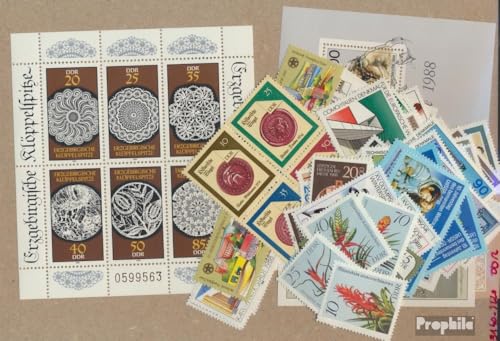 Prophila Collection DDR 3140-3220 (kompl.Ausg.) Jahrgang 1988 komplett gestempelt 1988 Olympia, Schiffe, Bromelien u.a. (Briefmarken für Sammler) von Prophila Collection