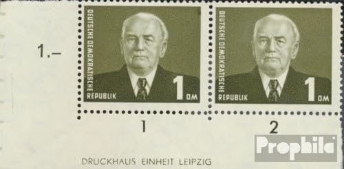 Prophila Collection DDR 342DZ mit Druckereizeichen postfrisch ** MNH 1953 Präsident Wilhelm Pieck (Briefmarken für Sammler) von Prophila Collection