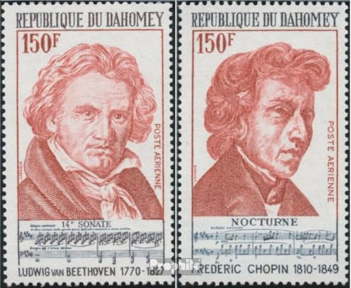 Prophila Collection Dahomey 563-564 (kompl.Ausg.) postfrisch ** MNH 1974 Komponisten (Briefmarken für Sammler) Musik/Tanz von Prophila Collection
