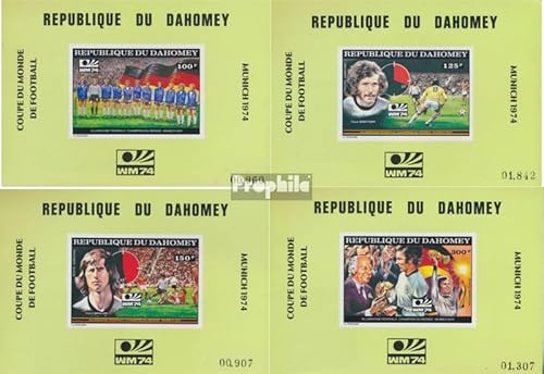 Prophila Collection Dahomey Block50-Block53 (kompl.Ausg.) postfrisch ** MNH 1974 Fußball (Briefmarken für Sammler) Fußball von Prophila Collection