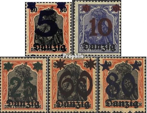Prophila Collection Danzig 16-20 (kompl.Ausg.) mit Falz 1920 Germania-Aufdruck (Briefmarken für Sammler) von Prophila Collection