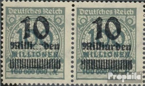 Prophila Collection Deutsches Reich 337III, Loch in der 1, AR beschädigt (Feld 49) postfrisch ** MNH 1923 Hochinflation (Briefmarken für Sammler) von Prophila Collection