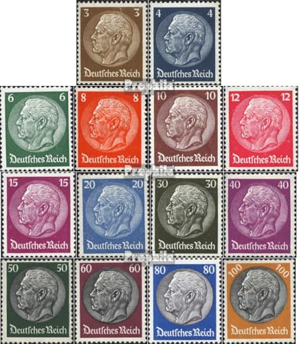 Prophila Collection Deutsches Reich 482-495 (kompl.Ausg.) geprüft mit Attest postfrisch ** MNH 1933 Hindenburg (Briefmarken für Sammler) von Prophila Collection