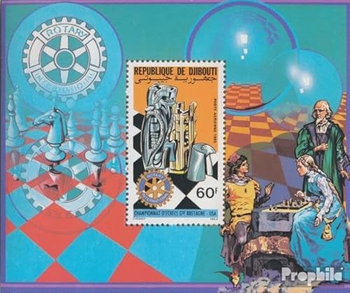Prophila Collection Dschibuti Block112A (kompl.Ausg.) postfrisch ** MNH 1985 Rotary International, Schachfiguren (Briefmarken für Sammler) Schach von Prophila Collection