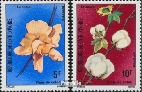 Prophila Collection Elfenbeinküste 469-470 (kompl.Ausg.) postfrisch ** MNH 1975 Baumwollpflanze (Briefmarken für Sammler) Pflanzen/Pilze von Prophila Collection