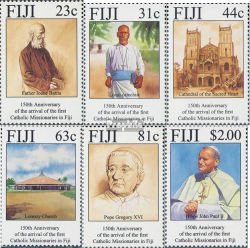 Prophila Collection Fidschi-Inseln 716-721 (kompl.Ausg.) postfrisch ** MNH 1994 Katholische Missionare (Briefmarken für Sammler) Christentum von Prophila Collection