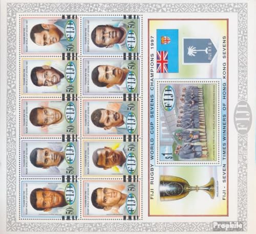 Prophila Collection Fidschi-Inseln Block23 (kompl.Ausg.) postfrisch ** MNH 1997 Gewinn Rugby Worldcup (Briefmarken für Sammler) Ballspiele ohne Fußball (Basketball/Handball/Baseball …) von Prophila Collection