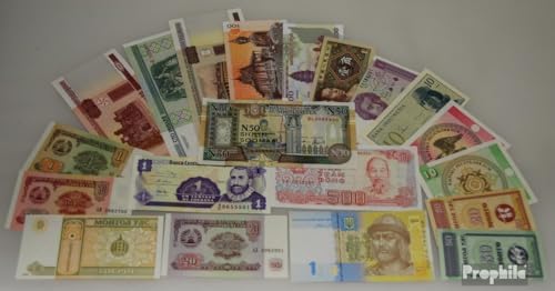 Prophila Collection Geldschein Alle Welt 20 Verschiedene bankfrische Banknoten bankfrisch (Banknoten für Sammler - kein Zahlungsmittel) von Prophila Collection