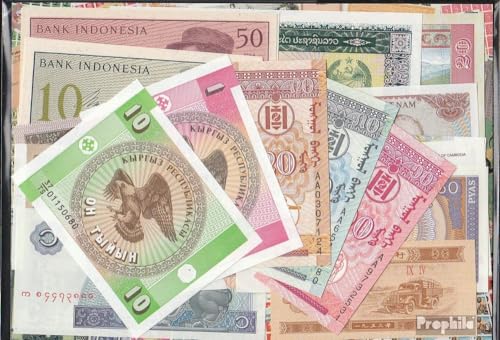 Prophila Collection Geldschein Asien 20 Verschiedene Banknoten aus Asien (Banknoten für Sammler - kein Zahlungsmittel) von Prophila Collection