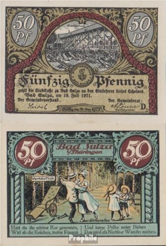 Prophila Collection Geldschein Bad Sulza Notgeld: 1304.1 a 50 Pf Bild D Notgeld Stadt Bad Sulza bankfrisch 1921 50 Pfennig (Banknoten für Sammler - kein Zahlungsmittel) von Prophila Collection
