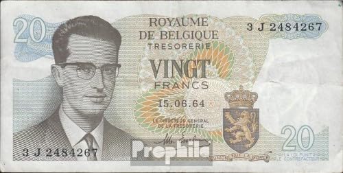 Prophila Collection Geldschein Belgien Pick-Nr: 138, Signatur 19 gebraucht (III) 1964 20 Francs (Banknoten für Sammler - kein Zahlungsmittel) von Prophila Collection