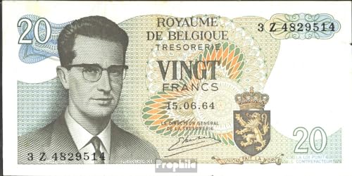 Prophila Collection Geldschein Belgien Pick-Nr: 138, Signatur 20 gebraucht (III) 1964 20 Francs (Banknoten für Sammler - kein Zahlungsmittel) von Prophila Collection