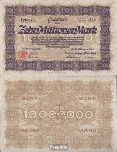 Prophila Collection Geldschein Bonn Inflationsgeld Stadt Bonn gebraucht (III) 1923 10 Millionen Mark (Banknoten für Sammler - kein Zahlungsmittel) von Prophila Collection