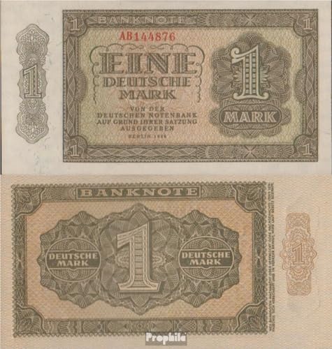 Prophila Collection Geldschein DDR Rosenbg: 340b, KN 6stellig, Davor Zwei Buchstaben bankfrisch 1948 1 Deutsche Mark (Banknoten für Sammler - kein Zahlungsmittel) von Prophila Collection