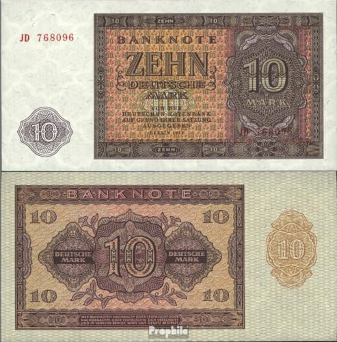 Prophila Collection Geldschein DDR Rosenbg: 350a, KN 6stellig, Davor Zwei Buchstaben bankfrisch 1955 10 Deutsche Mark (Banknoten für Sammler - kein Zahlungsmittel) von Prophila Collection