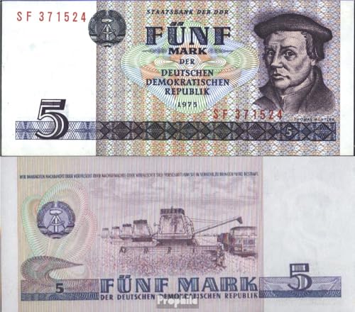 Prophila Collection Geldschein DDR Rosenbg: 361c, Kontrollnummer 6stellig, Computersatz ab 1987 in Umlauf bankfrisch 1975 5 Mark (Banknoten für Sammler - kein Zahlungsmittel) Autos/Straßenverkehr von Prophila Collection
