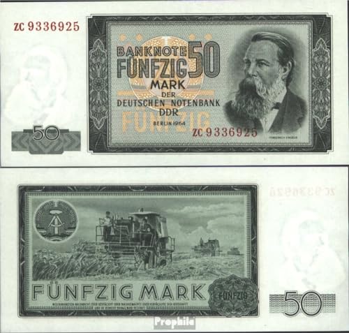 Prophila Collection Geldschein DDR Rosengb: 357b, Kontrollnummer 7stellig, Ersatznote bankfrisch 1964 50 Mark (Banknoten für Sammler - kein Zahlungsmittel) Autos/Straßenverkehr von Prophila Collection
