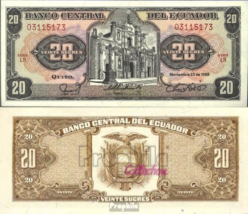 Prophila Collection Geldschein Ecuador Pick-Nr: 121A a (1988) bankfrisch 1988 20 Sucres (Banknoten für Sammler - kein Zahlungsmittel) von Prophila Collection