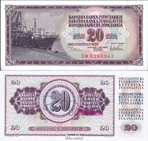 Prophila Collection Geldschein Jugoslawien Pick-Nr: 88a bankfrisch 1978 20 Dinara (Banknoten für Sammler - kein Zahlungsmittel) Seefahrt/Schiffe von Prophila Collection