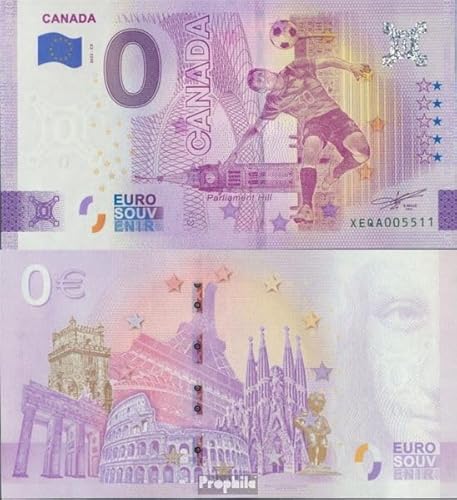 Prophila Collection Geldschein Kanada 0 Euro Souvenirschein Kanada bankfrisch 2022 Fußball-WM 2022 in Katar (Banknoten für Sammler) Fußball von Prophila Collection