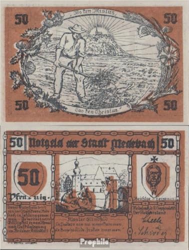 Prophila Collection Geldschein Medebach Notgeld: 875.1 50 Pf Notgeld Stadt Medebach bankfrisch 1921 50 Pfennig (Banknoten für Sammler - kein Zahlungsmittel) von Prophila Collection