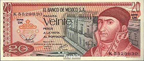 Prophila Collection Geldschein Mexiko Pick-Nr: 64d bankfrisch 1977 20 Pesos (Banknoten für Sammler - kein Zahlungsmittel) von Prophila Collection