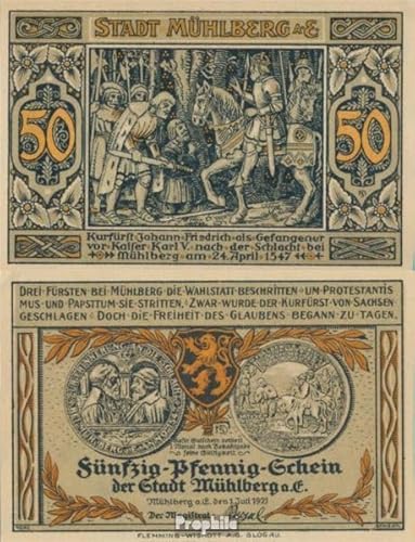 Prophila Collection Geldschein Mühlberg Notgeld: 903.1 a 50 Pf Notgeldschein der Stadt Mühlberg bankfrisch 1921 50 Pfenning Mühlberg (Banknoten für Sammler) von Prophila Collection