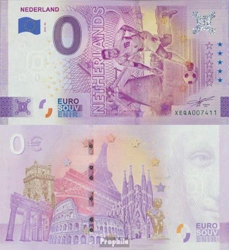 Prophila Collection Geldschein Niederlande 0 Euro Souvenirschein Niederlande bankfrisch 2022 Fußball-WM 2022 in Katar (Banknoten für Sammler) Fußball von Prophila Collection