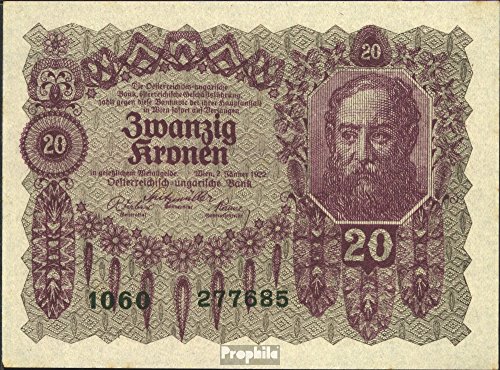 Prophila Collection Geldschein Österreich Kat-Nr.: 202 (76) gebraucht (III) 1922 20 Krone (Banknoten für Sammler - kein Zahlungsmittel) von Prophila Collection