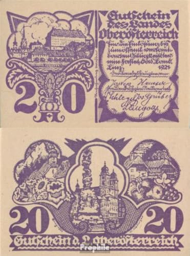 Prophila Collection Geldschein Österreich Pick-Nr: 39Oberösterreich (S120b) Landeskas Oberösterreich bankfrisch 1921 20 Heller (Banknoten für Sammler) von Prophila Collection