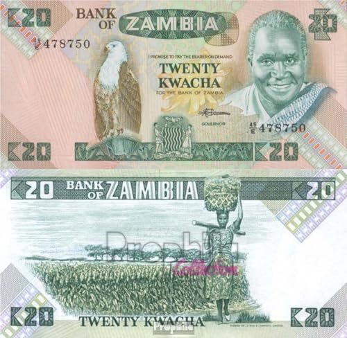 Prophila Collection Geldschein Sambia Pick-Nr: 27e bankfrisch 1988 20 Kwacha (Banknoten für Sammler - kein Zahlungsmittel) Vögel von Prophila Collection