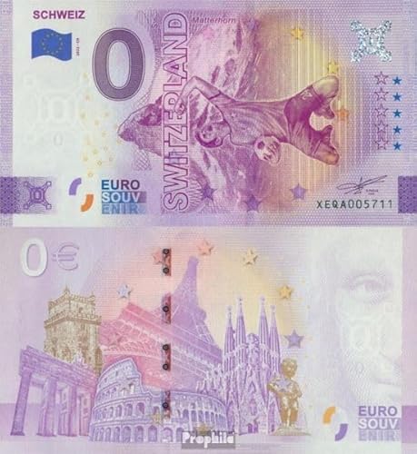 Prophila Collection Geldschein Schweiz 0 Euro Souvenirschein Schweiz bankfrisch 2022 Fußball-WM 2022 in Katar (Banknoten für Sammler) Fußball von Prophila Collection