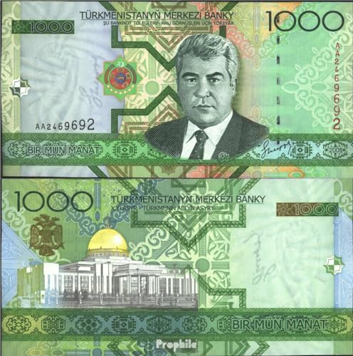 Prophila Collection Geldschein Turkmenistan Pick-Nr: 20 bankfrisch 2005 1.000 Manat (Banknoten für Sammler - kein Zahlungsmittel) von Prophila Collection
