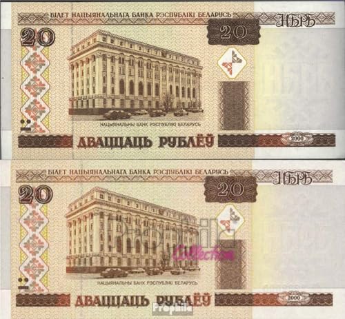 Prophila Collection Geldschein Weißrussland Pick-Nr: 24 bankfrisch 2000 20 Rublei (Banknoten für Sammler - kein Zahlungsmittel) von Prophila Collection