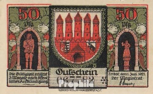 Prophila Collection Geldschein Zerbst/Anhalt Notgeld: 1469.2 50 Pf Notgeld der Stadt Zerbst/Anhalt bankfrisch 1921 50 Pfennig (Banknoten für Sammler - kein Zahlungsmittel) von Prophila Collection