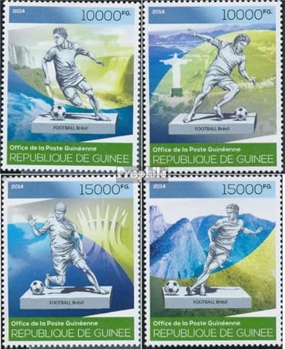 Prophila Collection Guinea 10242-10245 (kompl. Ausgabe) postfrisch ** MNH 2014 Fußball-WM 2014 in Brasilien (Briefmarken für Sammler) Fußball von Prophila Collection