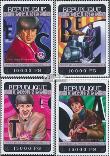 Prophila Collection Guinea 10477-10480 (kompl. Ausgabe) postfrisch ** MNH 2014 The Beatles (Briefmarken für Sammler) Musik/Tanz von Prophila Collection