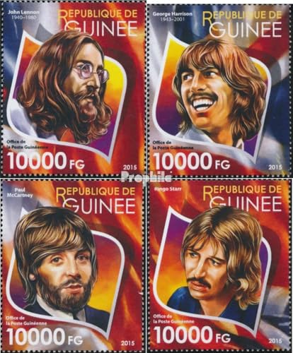 Prophila Collection Guinea 11508-11511 (kompl. Ausgabe) postfrisch ** MNH 2015 The Beatles (Briefmarken für Sammler) Musik/Tanz von Prophila Collection