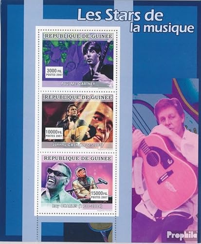 Prophila Collection Guinea 4917-4919 Kleinbogen (kompl. Ausgabe) postfrisch ** MNH 2007 Männliche Musik-Stars (Briefmarken für Sammler) Musik/Tanz von Prophila Collection