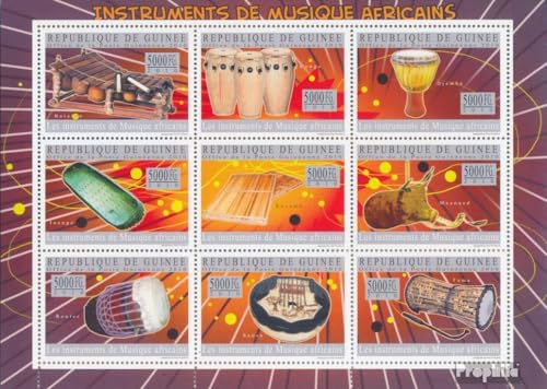 Prophila Collection Guinea 7289-7297 Kleinbogen (kompl. Ausgabe) postfrisch ** MNH 2010 Afrikanische Musikinstrumente (Briefmarken für Sammler) Malerei von Prophila Collection