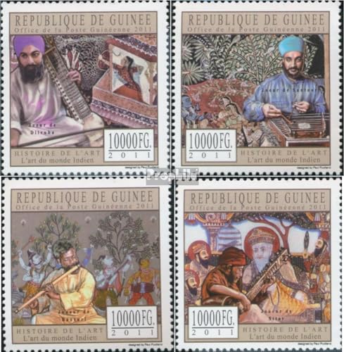 Prophila Collection Guinea 8782-8785 (kompl. Ausgabe) postfrisch ** MNH 2011 Indische Kunstwelt (Briefmarken für Sammler) Musik/Tanz von Prophila Collection
