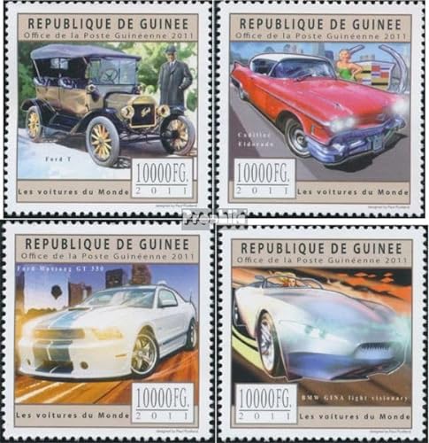 Prophila Collection Guinea 9014-9017 (kompl. Ausgabe) postfrisch ** MNH 2011 Autos aus Aller Welt (Briefmarken für Sammler) Autos/Straßenverkehr von Prophila Collection