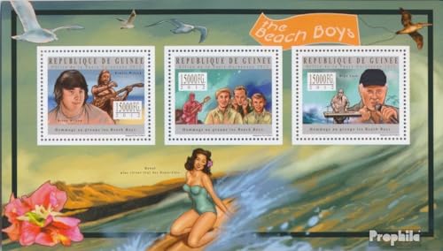 Prophila Collection Guinea 9416-9418 Kleinbogen (kompl. Ausgabe) postfrisch ** MNH 2012 The Beach Boys (Briefmarken für Sammler) Musik/Tanz von Prophila Collection