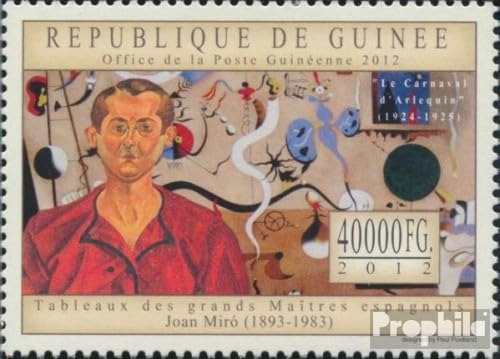 Prophila Collection Guinea 9703 (kompl. Ausgabe) postfrisch ** MNH 2012 Spanische Meister (Joan Miro) (Briefmarken für Sammler) Malerei von Prophila Collection