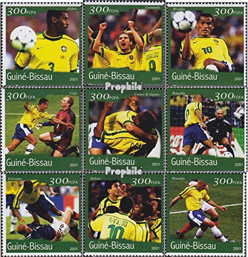 Prophila Collection Guinea-Bissau 1361-1369 postfrisch ** MNH 2001 Fußball-WM 2002 (Briefmarken für Sammler) Fußball von Prophila Collection