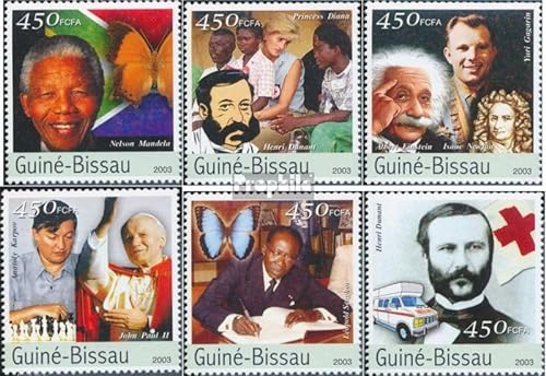 Prophila Collection Guinea-Bissau 2421-2426 (kompl. Ausgabe) postfrisch ** MNH 2003 Prominente (Briefmarken für Sammler) Schach von Prophila Collection