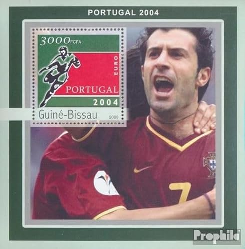 Prophila Collection Guinea-Bissau Block 387 (kompl. Ausgabe) postfrisch ** MNH 2003 Fußball Euro 2004 Portugal (Briefmarken für Sammler) Fußball von Prophila Collection