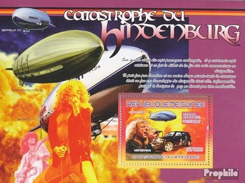 Prophila Collection Guinea Block 1470 (kompl. Ausgabe) postfrisch ** MNH 2007 Led Zeppelin (Briefmarken für Sammler) Musik/Tanz von Prophila Collection